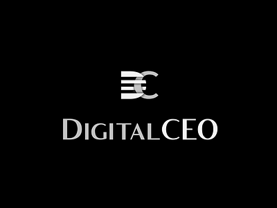 DIGITAL CEO logo design illustration typography vector web