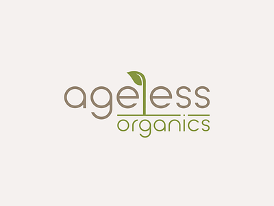Ageless Organics LOGO animation art design flat illustration logo typography vector web website