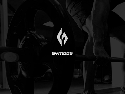 Gymoos fitness gym logo design monogram gm sport workout