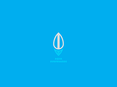 Aqua Surfboards blue board clean drop logo logo design minimalism minimalist modern ocean surf water