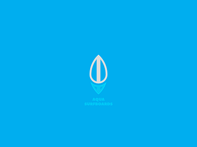 Aqua Surfboards blue board clean drop logo logo design minimalism minimalist modern ocean surf water