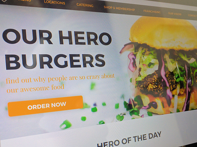 Hero Burgers css html ui ux web design