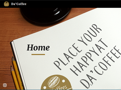 Da'Coffee Website design ui website website design