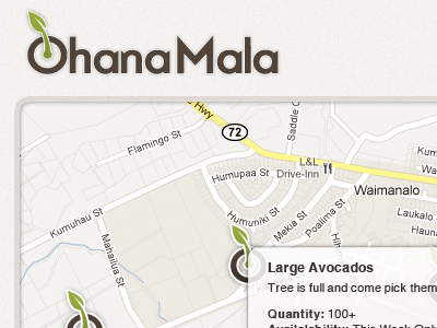 OhanaMala ~ Map Teaser logo map startup weekend