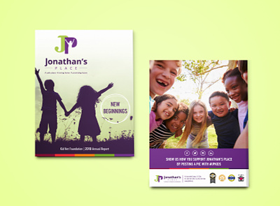 Jonathan's Place: Annual Report annual report branding design editorial design layout design