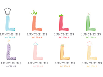 Thesis: Lunchkins Catering brand design brand identity branding design campaign design childrens brand combination mark consumer goods logo logo design