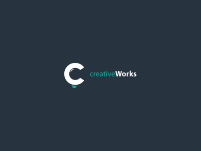 cWorks Logo agency bulb c creative design letter logo mark mobile web work