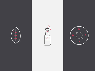 Icons for my personal website beer bubbles compass icons leaf minimal personal portfolio set web page