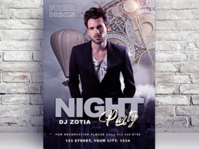 FLYER NIGHT PARTY TEMPLATE branding event flyer flyer flyer template free minimal minimalis minimalist night night party nightclub psd techno template template flyer templates