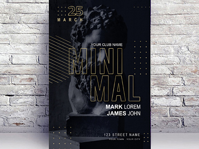 Free Download Minimal flyer template event flyer flyer flyer free flyer psd free flyer template free free psd flyer minimal minimalis minimalist night night party nightclub psd techno template template flyer