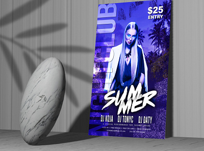 Summer Party NightClub Free flyer Template flyer flyer download flyer free flyer psd free flyer template free free psd flyer miami nights minimalist music night night club flyer night party nightclub nightclub flyer poster poster template summer