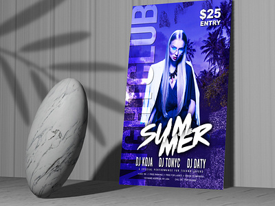 Summer Party NightClub Free flyer Template