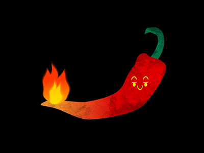 chilli pepper 2d animation adobe after effects illustration