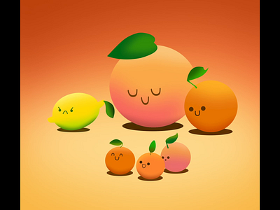 fruit family 2d animation adobe after effects adobe illustrator
