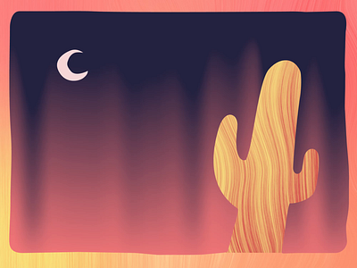 cactus + moon 2d animation adobe after effects adobe illustrator adobe photoshop animation art vector