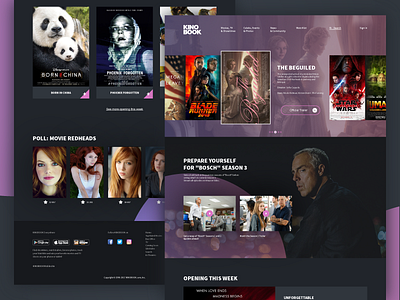 Kinobook black cinema movie movie theater online cinema site ui