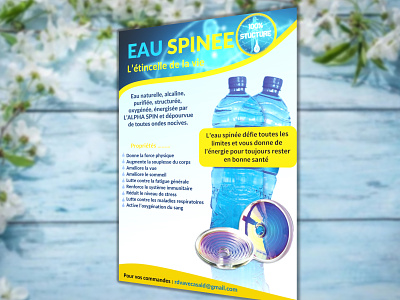 Flyer for water business design illustration water