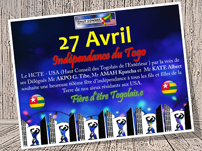 Poster for Togo independance day in USA design illustration independence day togo
