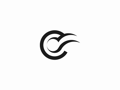 Wave C app branding design digital fire free geometric icon identity letter logotype mark negativespace print reels sale symbol vector wave wheel