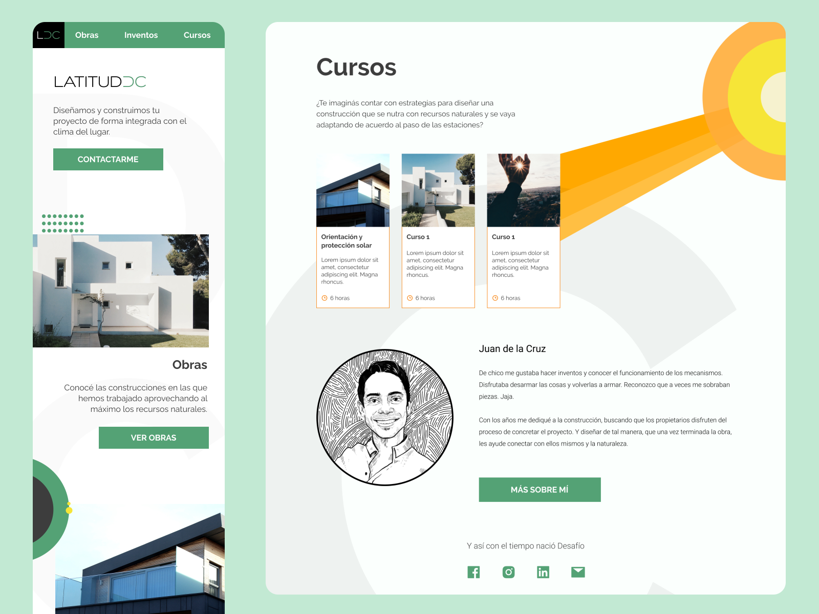 Personal Web UI by Agustín on Dribbble image.