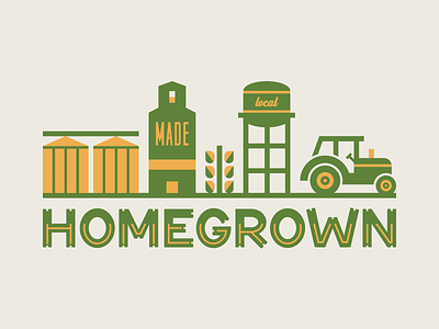 Homegrown farming homegrown illustration small town vector