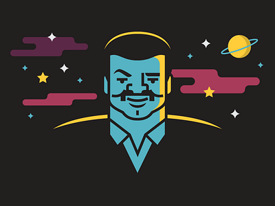 Neil deGrasse Tyson cosmos illustration neil degrasse tyson portrait vector