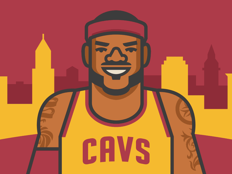 LeBron basketball espn illustration lebron lebron james nba people portrait vector