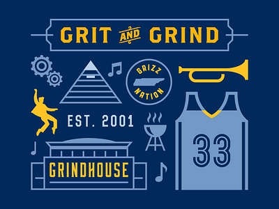Grizz Nation grit and grind grizzlies illustration memphis poster screen print tennessee