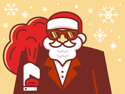Man in a Suit christmas holiday holiday season illustration santa santa claus snow vector winter