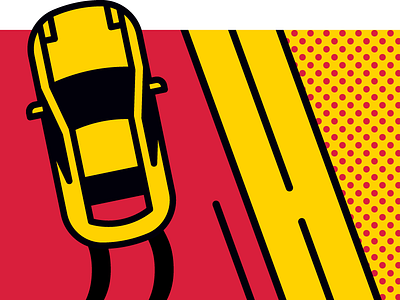 Yellow Car bubba watson car editorial illustration mens health vector