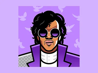 Prince cartoon illustration portrait prince vector