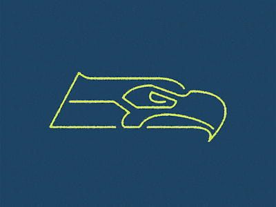 Seahawks Doodle football illustration linear logo nfl seattle seahawks sports super bowl