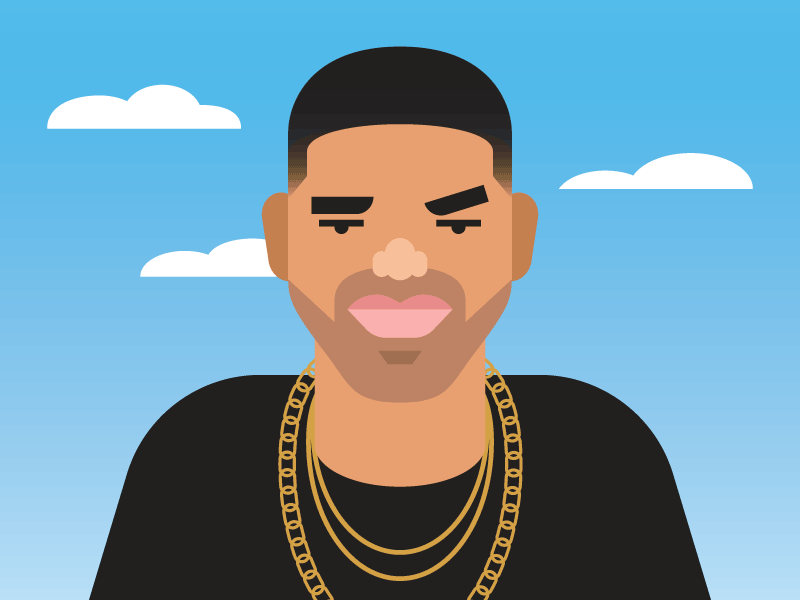 Expressions of Drake drake drizzy hip hop illustration rap vector