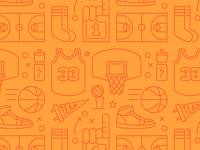 Basketball Pattern basketball illustration march madness sports vector