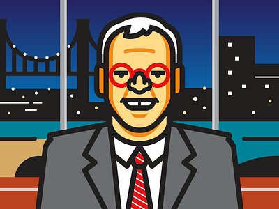 Letterman david letterman illustrated people illustration late night late show new york tv vector