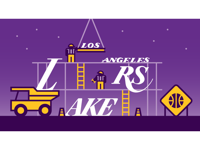 Lakers, Part 2 basketball illustration lakers los angeles nba vector