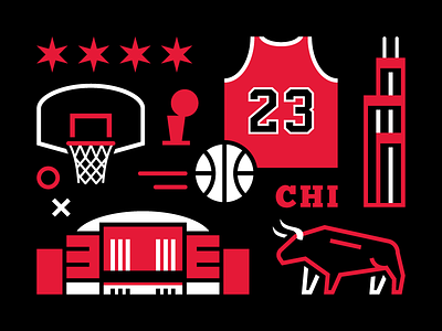 Chicago Basketball basketball bulls chicago chicago bulls illustration michael jordan united center vector windy city