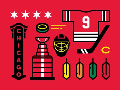 Chicago Hockey blackhawks chicago chicago blackhawks hockey illustration nhl sports vector windy city