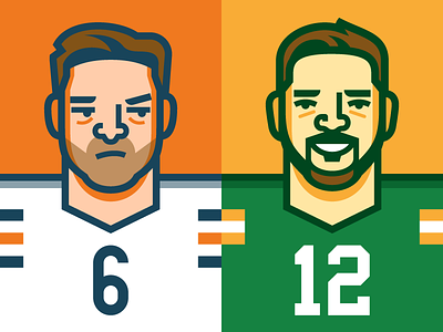 Happy Thanksgiving aaron rodgers bears chicago chicago bears football green bay illustration jay cutler nfl packers vector wisconsin