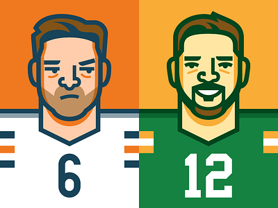 Happy Thanksgiving aaron rodgers bears chicago chicago bears football green bay illustration jay cutler nfl packers vector wisconsin