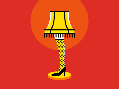 Leg Lamp christmas christmas story illustration leg lamp vector xmas