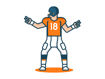 Peyton Manning denver broncos illustration nfl peyton manning quarterback sports super bowl vector