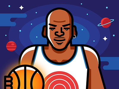 Space Jam air jordan chicago bulls illustration michael jordan mj space jam sports vector