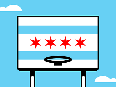 Chicago Hoops 312 backboard basketball chicago illustration vector windy city