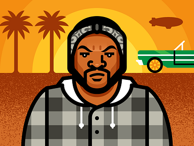 Ice Cube good day hip hop ice cube portrait rap vector