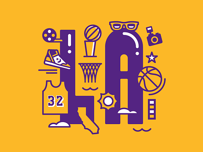 Los Angeles Lakers by Michael Irwin on Dribbble
