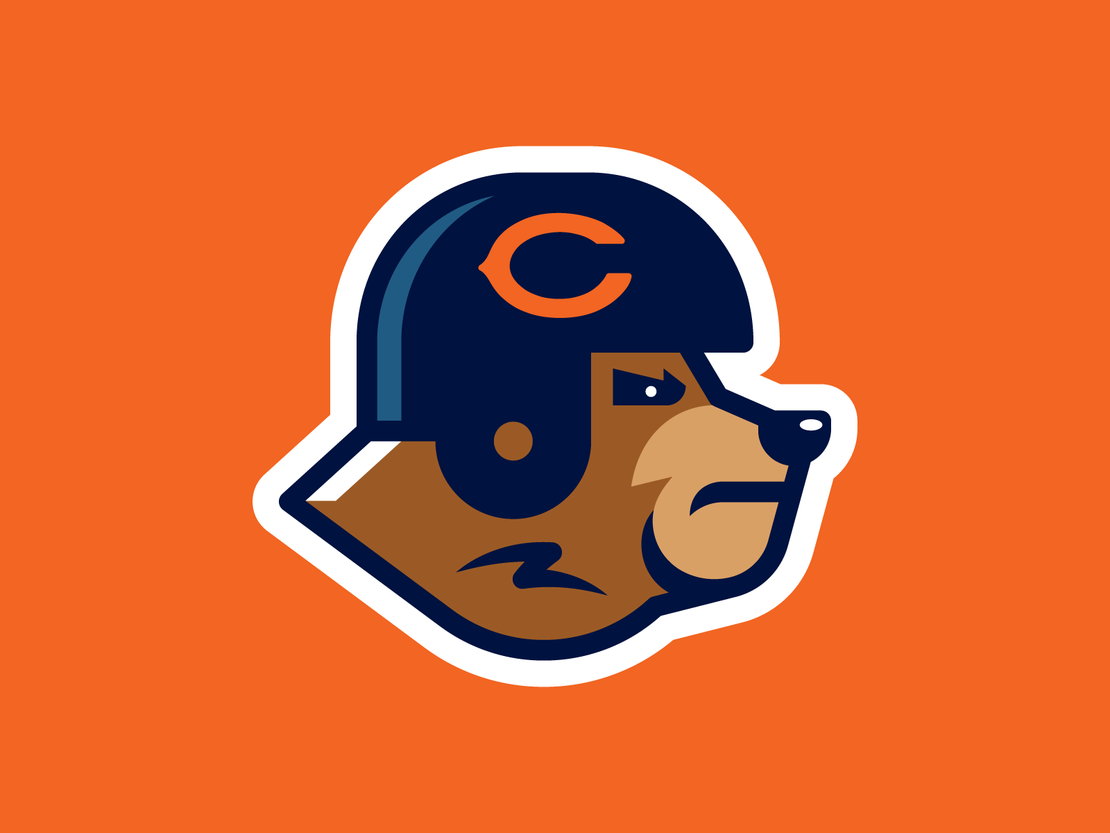 Chicago Bears Bear Sticker by YETI for iOS & Android