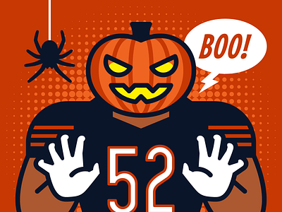 Happy Halloween bears chicago chicago bears football halloween jack o lantern khalil mack nfl