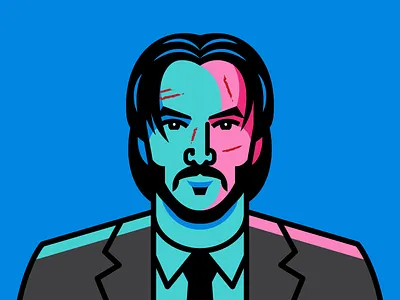 John Wick john wick keanu reeves portrait