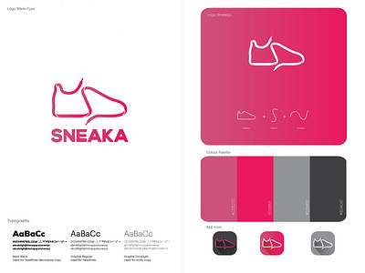 - SNEAKA - concept flat icon set identity lace letter s logo logo minimal minimalism shoe shoelace sneaker